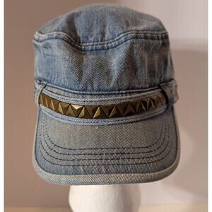 VGT Joe Boxer Y2K Denim Hat with Metal Stud Band